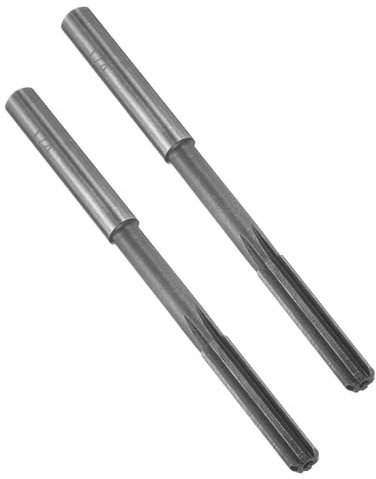 sourcing map Chucking Reamer 1/4 H7 High Speed Steel Lathe Machine Reamer 6 Straight Flutes Straight Shank Milling Cutter Tool for Metal Wood Hole Reaming 2 Pcs