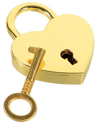 Gadpiparty Small Metal Heart Padlock Keys for Diary, Jewelry Box, Luggage Tiny Couples Wishing Lock Suitable for Suitcase and Backpack