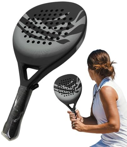Raquette de Tennis - en Fibre de Carbone - Raquette de Tennis - Paddle Beach - Pagaie de Sport légère - Pagaie d'extérieur - Équipement de Tennis pour Femmes, Hommes et mères