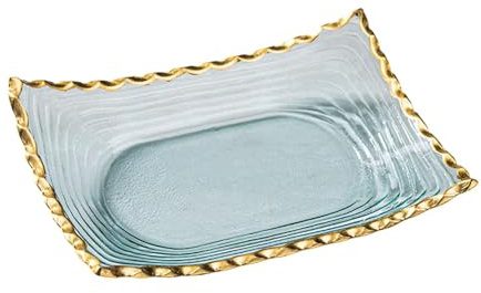 SZLIFE Centrotavola in vetro per frutta, vassoio da portata, versatile portafrutta, espositore per dessert, per cucina, sala da pranzo, S