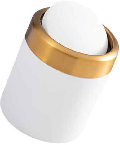 Cabilock Mini Bote De Basura De Acero Inoxidable Negro Blanco Con Tapa Pequeño Para Encimera Baño Dormitorio y Cocina