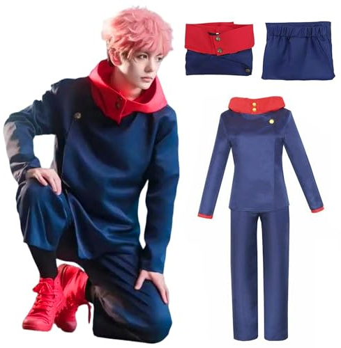 AnkekolyStar - Disfraz de cosplay para hombre, disfraz de anime para adultos Halloween Carnaval Cosplay Mardi Gras Fiesta (D, XL)