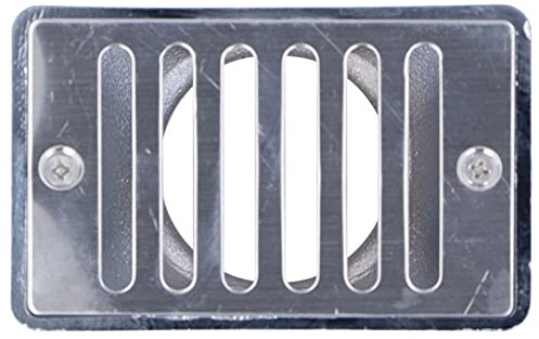 ANKROYU Salida de desbordamiento de Agua para Piscina, Rosca Macho de Acero Inoxidable, Cubierta de Drenaje de Pared para Piscina con Rejilla antibloqueo para Piscinas, y spas, pr