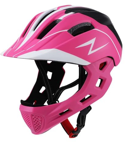 Casco de bicicleta para niños, casco deportivo para escalada, equitación, patinaje, morado, rosa, 50 cm a 55 cm