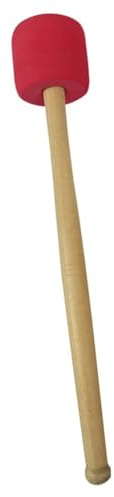 ULTECHNOVO Baqueta para Bombo Grande con Mango de Madera y Cabeza de Espuma Acolchada Roja Palillo Profesional para Percusión con Sonido Grave y Volumen Amplio Suministros para Tambores