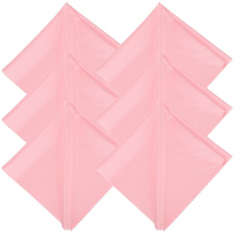 sourcing map 6Pcs Microfiber Record Cleaning Cloth,30x30cm,Pink | Anti-Static Microfiber Towels Lint-Free Cleaner for LP Record Vinyl Glasses TV Screen Laptop