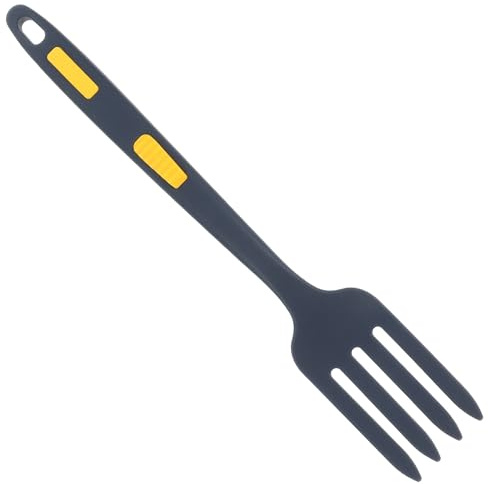 SUPVOX Fourchette à Pâtes en Silicone Antiadhésive, Grosse Taille, Manche Ergonomique Bleu Foncé, Lavable et Légère, Accessoire Cuisine Pratique pour Cuisson et Service des Nouilles,