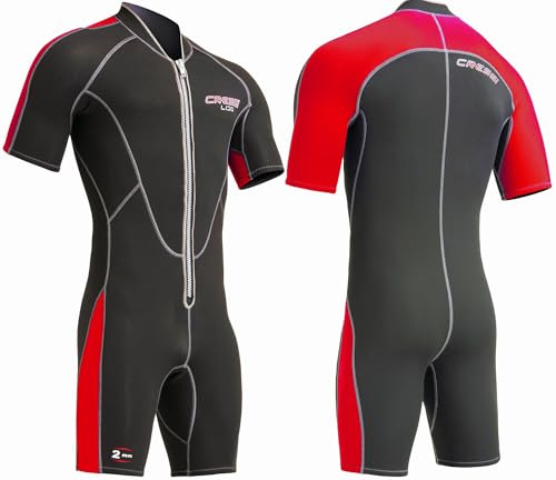 LIDO MAN SHORTY WETSUIT BLACK/RED 2mm L/4