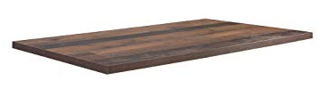 FORTE Tischsystem: Tischplatte aus Holzwerkstoff in Old Wood Vintage, 160 x 3,8 x 90 cm