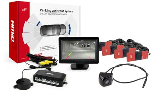 AMiO 02275 Einparkhilfe mit Sensor Vorne und Hinten schwarz