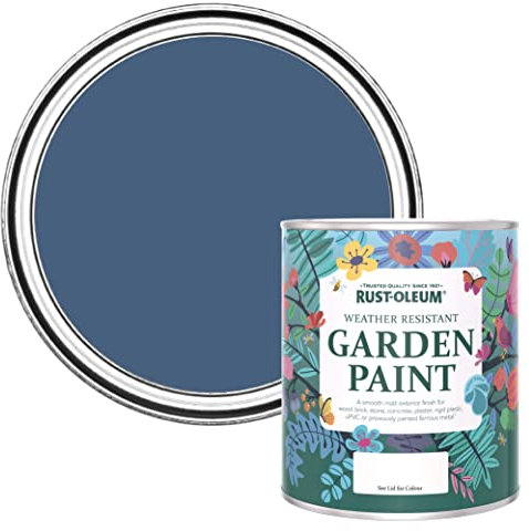 Rust-Oleum Blue Mould Resistant Garden Paint in Matt Finish - Ink Blue 750ml