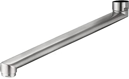 HomeLava Auslauf 35cm Lang Schwenkauslauf Hahn Schwenkhahn für Wandarmatur Armatur Wand gerade Gesamtlänge, Edelstahl Gebürstet