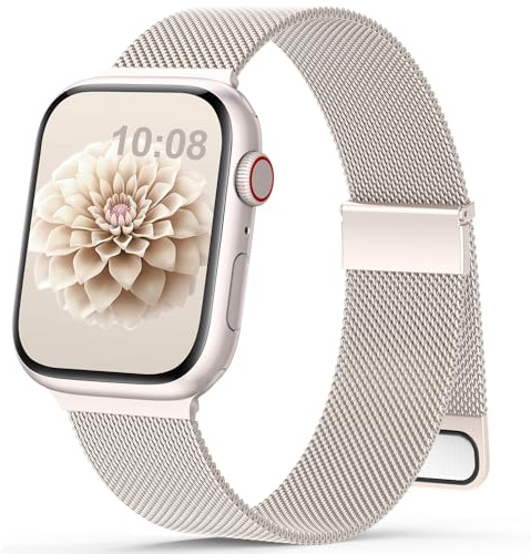 Yoohoo Armband Kompatibel mit Apple Watch 40mm 41mm 42mm 46mm 45mm 44mm 38mm 49mm, Milanaise Edelstahl Metall Armband für iWatch SE 11 10 9 8 7 6 5 4 3 2 1 Ultra Damen Herren
