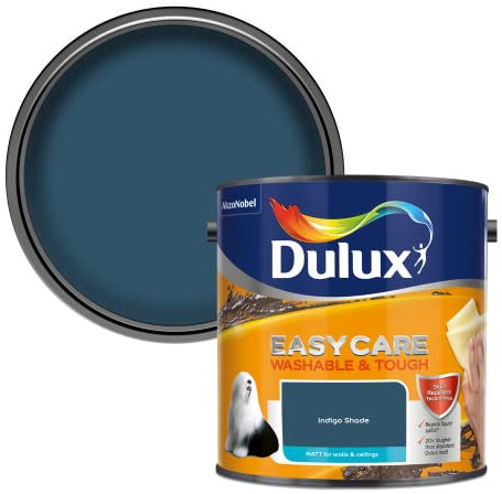Dulux Easycare Washable & Tough Matt Emulsion Paint - Indigo Shade - 2.5L