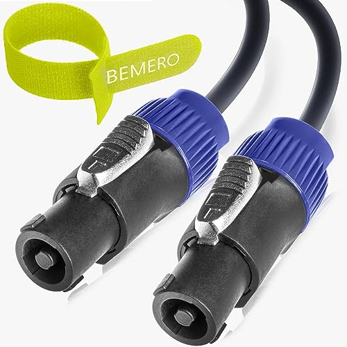 BEMERO Speaker Twist, 2-Pin Lautsprecherkabel, Boxenkabel, 2 m, ⌀ 7,5mm, 2 x 1,5mm² Leiterquerschnitt