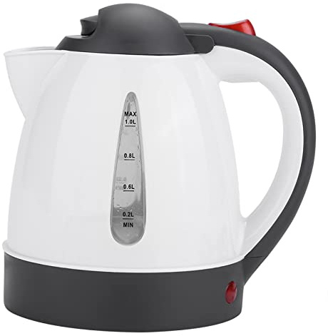 1000ml Stainless Steel Electric Kettle & Travel Bottle for Hot Water, Tea, Coffee - Car and Lorry Heating Bottle for Driving, Camping, Hiking, Survival