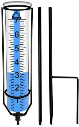 Regenmesser - Regenmesser am Fuß - Niederschlagsmesser - Regenmesser mit Erdspieß
