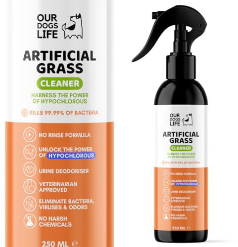DogsLife Artificial Grass Cleaner - Dog Safe, Pet Disinfectant & Lawn Deodoriser - Puppy Urine Cleaner & Odour Eliminator 250ml
