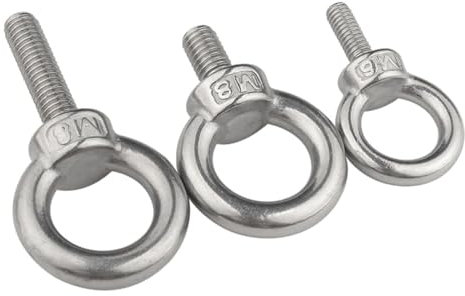 ROEDAX Ringschraube Ringmuttern M3 M4 M5 M6 M8 M10 M12 Ringschraube 304 Edelstahl Marineschraube Ringschraube für Kabelseil 1 Stück/5 Stück Mutternschraube Stabilisieren