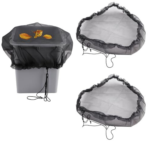 lulalula 2PCS Rain Barrel Net Rain Barrel Mesh Cover Water Butt Net Adjustable Rain Barrel Cover Rain Harvesting Tool Protector with Drawstring for Outdoor Garden Rain Buckets Barrels (83cm Diameter)