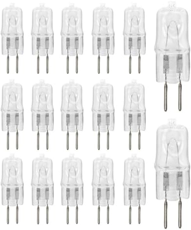 UGEFKMQ Lampe G5.3 50W 230V Halogenlampe 2-poliger Warmweiß kleine Glühbirne G5.3 220V 35W transparente Kapsellampe Dimmbar 5PC 20W