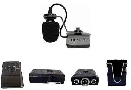 HDM 100 Bass Mikrofon für Steirische Harmonika & Akkordeon – inkl. Phantomspeisegerät – klare Bassabnahme, einfache Montage, top Klangqualität – Profi-Mikrofon für Bühne & Studioeinsatz