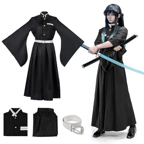 Bocguy Muichirou Cosplay, Tokitou Muichirou Anime Cosplay Costume, Costume Anime da Uomo, Personaggio per Adulti Kimono Vestito Uniforme per Carnevale Halloween