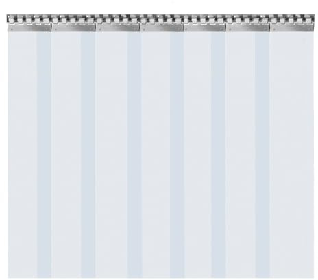 7 Stück Streifenvorhang PVC Lamellenvorhang Transparent Industrie Lamellen Streifen Windschutz für Fußgängertüren, Kühlräume, Kühlräume (200x18 cm)