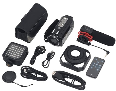 Vomeko 5k Cámara de visión Digital de 56MP IR Night Vision Camera con Zoom de 18x, 3 Touch Screen Relling Light Anthake Webcam para Youtube, grabación de Bodas de Viaje