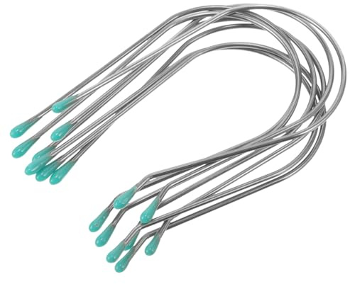 IMIKEYA Clips à Rouleaux Chauffants en Acier Inoxydable 304 8pcs Pinces de Fixation U Argenté Polyvalents et Compacts pour Bigoudis Électriques pour Permanente à Domicile
