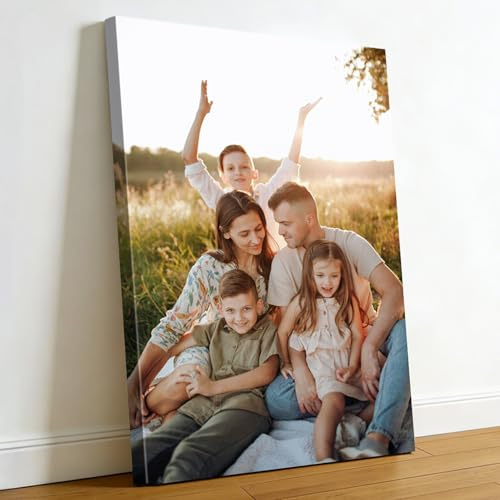 Muralscape Fotos en lienzo personalizadas sin marco, póster personalizado con impresión fotográfica de retrato de mascotas, recuerdo de vacaciones, lienzo personalizado para familia, amigos, fiesta