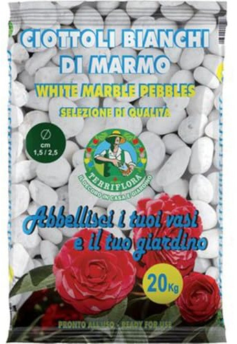 1 PZ CIOTTOLO TERRIFLORA BIANCO CARRARA MM 15/25 KG 20