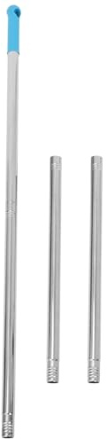 SECFOU Mango de Escoba Extensible 137 Cm, Varilla de Acero Inoxidable y Plástico, Reemplazo para Trapeador y Escoba, Accesorio para Limpieza de Suelos, Agarre Cómodo y Color Aleatorio