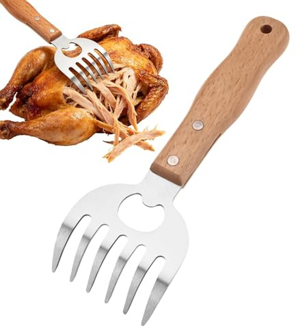 Generico Artigli per Il Maiale sfilacciato,Manico in Legno Lungo e Antiscivolo - Artigli da Orso per Sminuzzare Carne | Tirare, maneggiare, sfilacciare, servire, Manzo e Maiale