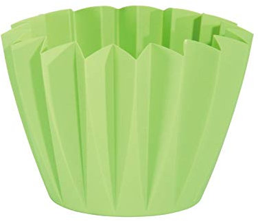 10 x Pflanztöpfe Adonis _ Blumentopf Übertopf aus Kunststoff in tollen Farben – Balkon, Garten, Fensterbank, Innen- & Außenbereich – wetterfest, leicht, moderne Farben & Form (Ø 11 cm - Apfelgrün)