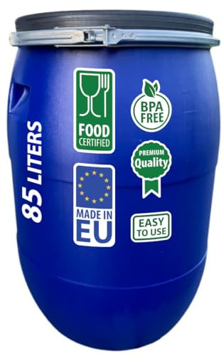 Sterk Plast Fass mit Kreis, Durchmesser – 44 cm, Fassungsvermögen – 85 Liter