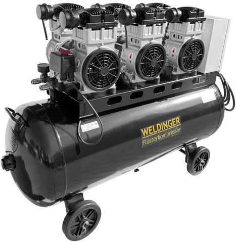 WELDINGER Flüsterkompressor FK 510 pro 4,8 kW Luftabgabe 510 l (Silentkompressor ölfrei wartungsfrei) 5 Jahre Garantie