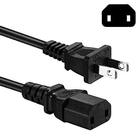 2 Prong AC Power Cord Compatible with Sony PS4 Pro, Xbox One/Xbox 360 Slim / 360 E Power Supply Brick, Power Cable Replacement