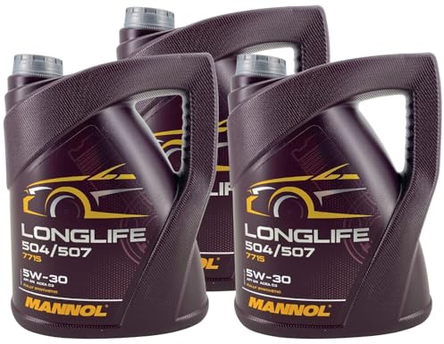 3x 5L MANNOL 7715 Longilfe 5W-30 Motoröl API SN/CF Motorenöl