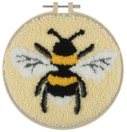 Trimits Punch Needle Hoop Kit, 20.3cm (8in), Bee