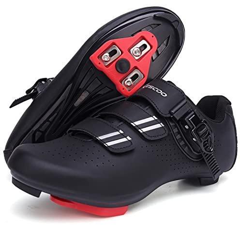 Cycling Shoes for Men Women Compatible with Peloton Bike Shimano SPD & Look ARC Delta for Indoor Spin Cycle Road Bike Shoes with Delta Cleats Pre-Installed, Black 11