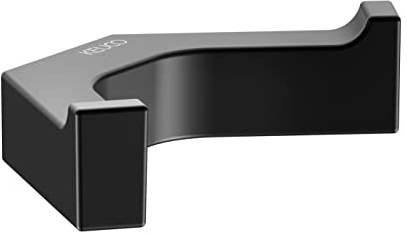 Keuco Edition 11 Doppel-Handtuchhaken, Metall schwarz matt | Made in Germany, für Handtücher und Bademäntel, inkl. Schrauben und Dübel, Wandhaken zum Bohren