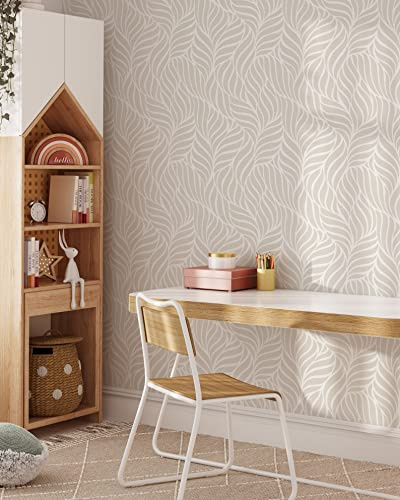 Coloritto Minimalistic Scandinavian Wallpaper | Removable Self Adhesive Abstract Gray Wallpaper | Boho Peel and Stick Wallpaper (Sample 12 W x 8 H)