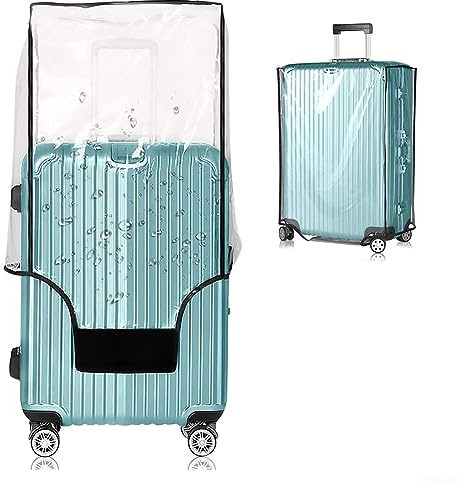 YUANGANG Transparente PVC-Gepäckabdeckung, wasserdichter Gepäckschutz, Kofferabdeckung, staubdicht, transparent, für Koffer, Reisegepäck, hält Gepäck sauber und beschädigt für Transit (76,2 cm)