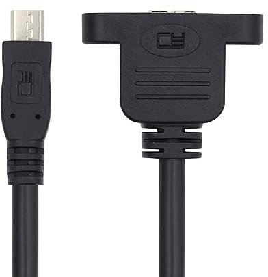xiwai USB 2.0 Micro 5-poliger Stecker, Schraubbefestigung, Typ Verlängerungskabel auf 3.0 Micro-Typ-B-Buchse, 480 Mbps USB-Verlängerungskabel