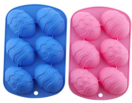 Zerodeko 2pezzi Stampo Per Uova Di Pasqua Silicone Di Design Creativo e Facile Da Sformare Per Dolci e Biscotti Per Feste e Decorazioni Pasquali