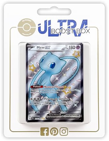 Mew ex 216/091 Full Art Variocolor Secreta - Ultraboost X Écarlate et Violet 4.5 - Destinées de Paldea Box de 10 Cartas Pokémon Francés