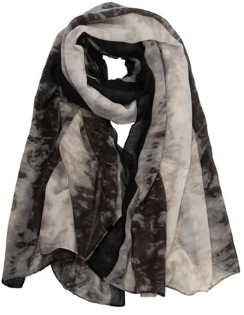 RIIQIICHY Schals Tücher für Damen Halstuch Damen Schal Tuch Schwarz Halstücher Frühling Sommer Herbst Winter Leichter Dünn Groß Schal Kopftuch