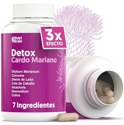 Marianendistel 3X WIRKUNG mit Kurkuma, Löwenzahn, Artischocke, Schachtelhalm, Cholin & Desmodium | Detox-Reiniger zur Unterstützung der Leber, Diuretikum und Verdauungshilfe | 155 Kapseln