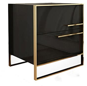 MALUNHH Table de Chevet Lumineuse avec Vernis de Cuisson, Meuble de Rangement pour Chambre à Coucher, hôtel Italien Wanghong, Table de Chevet